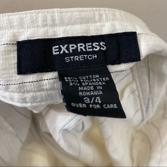 Express Pin Stripe Dress Pants Sz 3/4 - Picture 8 of 8
